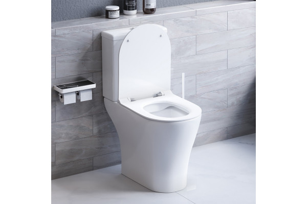 Унитаз-компакт Damixa Sirius DX86C8600SC безободковый, с микролифтом, 37.5x60.5 см
