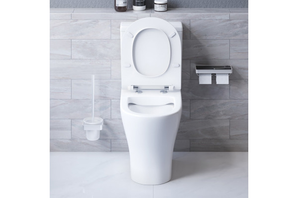 Унитаз-компакт Damixa Sirius DX86C8600SC безободковый, с микролифтом, 37.5x60.5 см