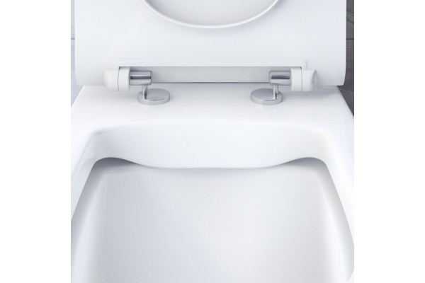 Унитаз-компакт Damixa Sirius DX86C8600SC безободковый, с микролифтом, 37.5x60.5 см
