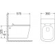 Унитаз подвесной SantiLine SL-5032 с импульсной системой смыва, 36x57.5 см