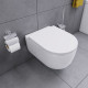 Унитаз подвесной Damixa Sirius DX86C1800SC с микролифтом, безободковый, с функцией биде, 36x49 см