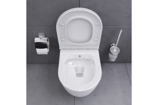 Унитаз подвесной Damixa Sirius DX86C1800SC с микролифтом, безободковый, с функцией биде, 36x49 см