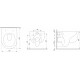 Унитаз подвесной Damixa Scandinavian Pure DX36C1701SC с микролифтом, безободковый, 36x50 см
