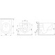 Унитаз подвесной Damixa Jupiter DX77C1700SC с микролифтом, безободковый, 34.5x50 см