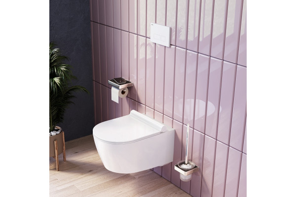 Унитаз подвесной Damixa Jupiter DX77C1700SC с микролифтом, безободковый, 34.5x50 см