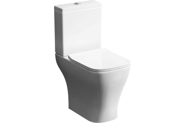 Унитаз-компакт Damixa Titan DX78C8600SC безободковый, с микролифтом, 37.5x60.5 см