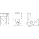 Унитаз-компакт Damixa Titan DX78C8600SC безободковый, с микролифтом, 37.5x60.5 см