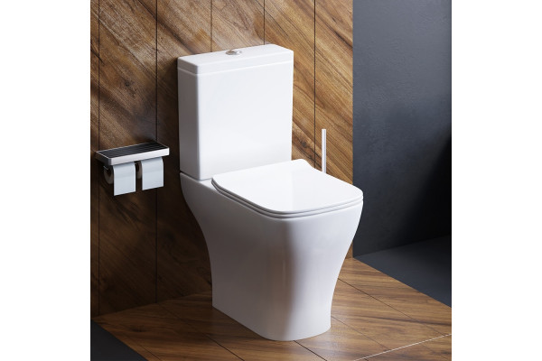 Унитаз-компакт Damixa Titan DX78C8600SC безободковый, с микролифтом, 37.5x60.5 см