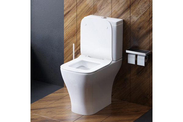 Унитаз-компакт Damixa Titan DX78C8600SC безободковый, с микролифтом, 37.5x60.5 см