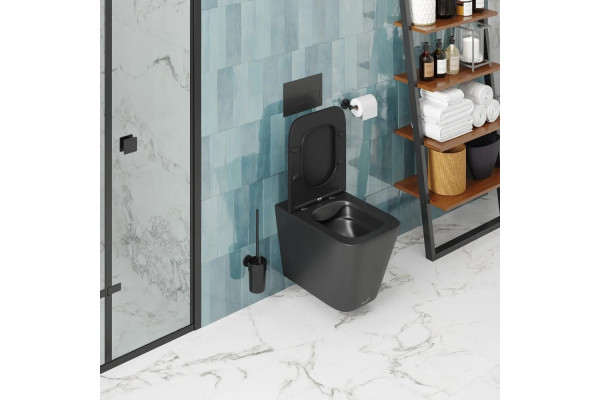 Унитаз подвесной Cerutti Spa Maiella Aria CT9163 безободковый, с микролифтом, 35x49 см