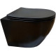 Унитаз подвесной Cerutti Spa Sella Aria CT9160 безободковый, с микролифтом, черный, 36x49.5 см
