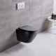Унитаз подвесной Cerutti Spa Sella Aria CT9160 безободковый, с микролифтом, черный, 36x49.5 см