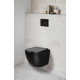 Унитаз подвесной Cerutti Spa Sella Aria CT9160 безободковый, с микролифтом, черный, 36x49.5 см