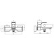 TVT12500100061 ARCHITECTURA SQUARE Смеситель для ванны, настенный, однорычажный, материал: Латунь, хром