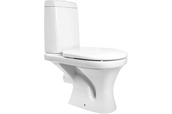 Унитаз-компакт Керамин Санти 464830 безободковый белый, 34.5x64 см