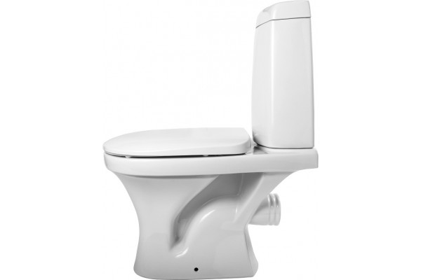 Унитаз-компакт Керамин Санти 464830 безободковый белый, 34.5x64 см