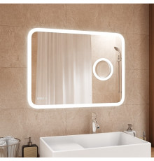 Зеркало Континент Bliss LED 90х70 с часами в современном стиле