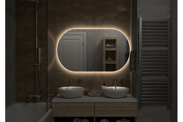 Зеркало Континент Fleur LED 110х65 с подсветкой, бесконтактным сенсором в современном стиле