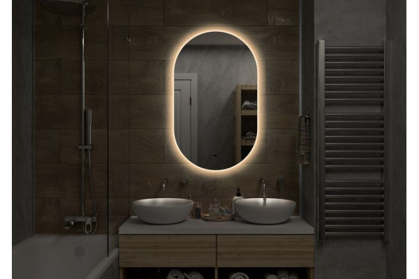 Зеркало Континент Fleur LED 65х110 с подсветкой, бесконтактным сенсором в современном стиле
