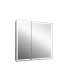Зеркало-шкаф Континент Mirror Box black LED 80х80 с подсветкой, с полками,  в современном стиле