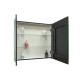 Зеркало-шкаф Континент Mirror Box black LED 80х80 с подсветкой, с полками,  в современном стиле