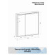 Зеркало-шкаф Континент Mirror Box black LED 80х80 с подсветкой, с полками,  в современном стиле