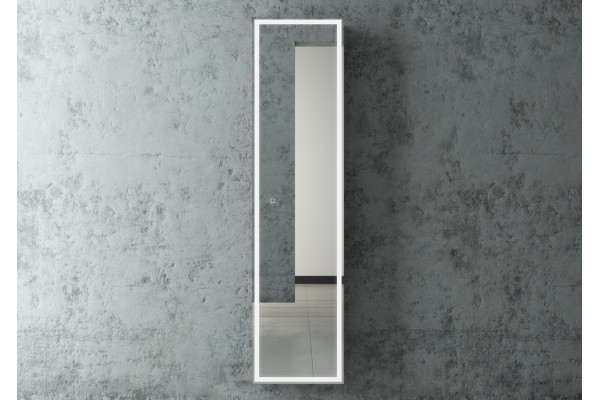 Зеркало-шкаф Континент Mirror Box black LED 40х160 с подсветкой, с полками,  в современном стиле