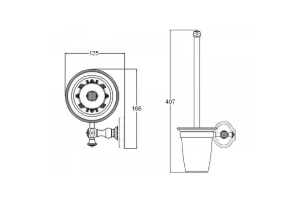 R25010 Ершик подвесной ROYAL Bronze de Luxe