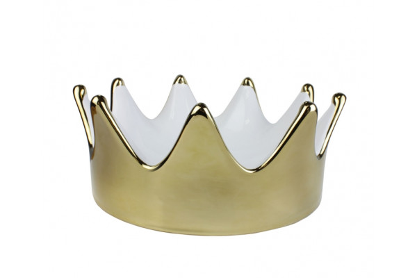4042WG Раковина-чаша Queen 400х400х165, золотая (белая внутри) Bronze de Luxe