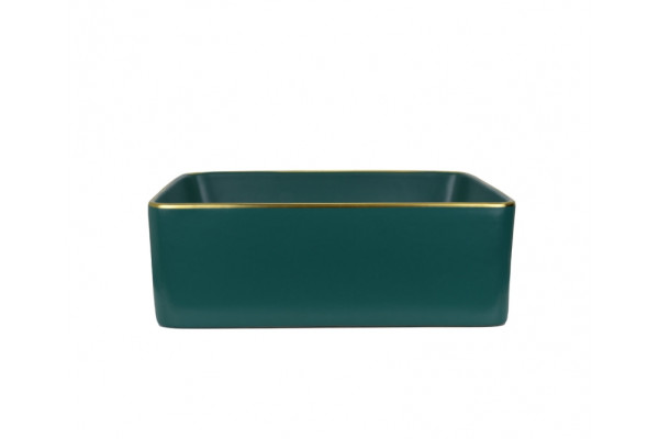 1063 Накладная раковина Golden Meadow, 400х400х115мм, цвет зеленый Bronze de Luxe