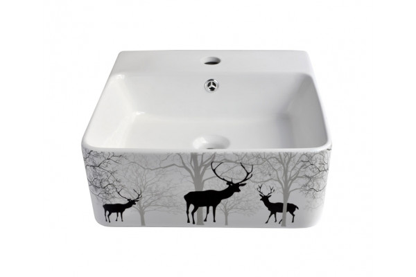 1060BD Накладная раковина Black Deer 400x420x155 Bronze de Luxe