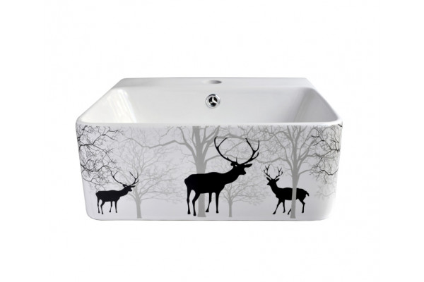 1060BD Накладная раковина Black Deer 400x420x155 Bronze de Luxe