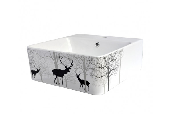 1060BD Накладная раковина Black Deer 400x420x155 Bronze de Luxe