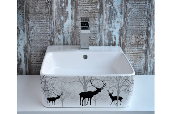1060BD Накладная раковина Black Deer 400x420x155 Bronze de Luxe