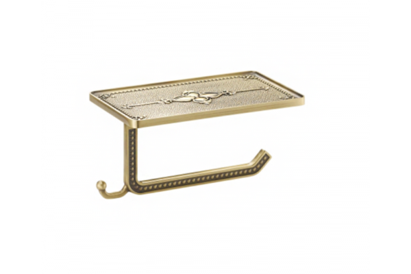 R25017 Держатель туалетной бумаги с полкой ROYAL Bronze de Luxe