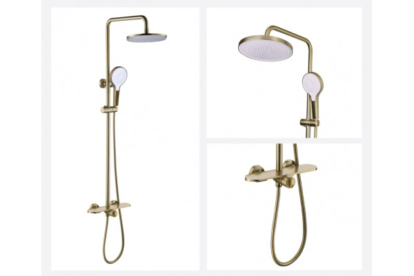 80112CG Комплект для ванны и душа ICON, матовое золото Bronze de Luxe