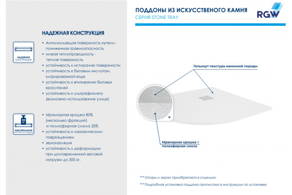 Душевой поддон полукруглый RGW ST/R-Be Бежевый 900x900