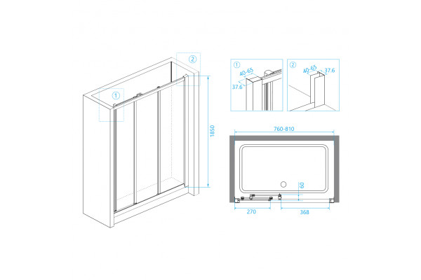 Душевая дверь RGW CL-11 (Шиншилла, 800)