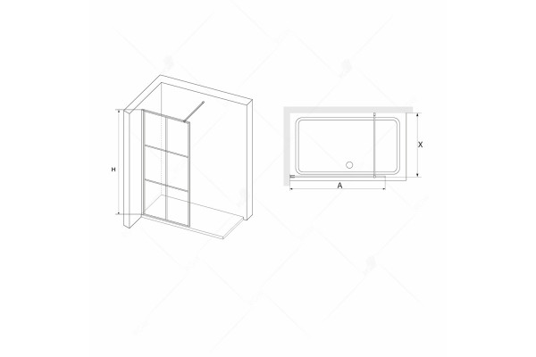 Душевая перегородка RGW WA-011B (1000)