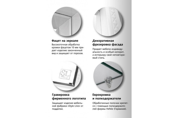 Зеркало-шкаф Style Line Канна 60/С Люкс белый