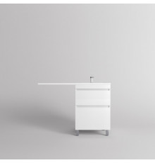 Тумба с раковиной Style Line Даллас ЛЕОН 120 R Люкс PLUS белая, 2 ящика