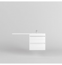Тумба с раковиной Style Line Даллас ЛЕОН 120 R Люкс PLUS подвесная белая