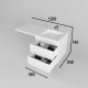 Тумба с раковиной Style Line Даллас ЛЕОН 120 R Люкс PLUS подвесная белая