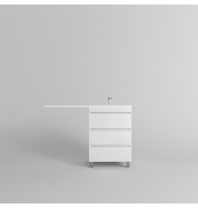 Тумба с раковиной Style Line Даллас ЛЕОН 120 R Люкс PLUS белая, 3 ящика