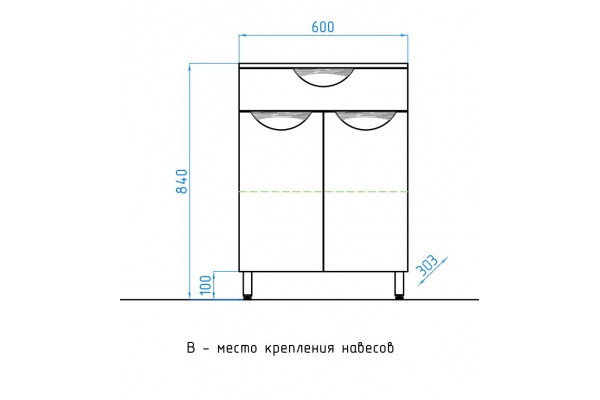 Комод Style Line Жасмин 60 белый