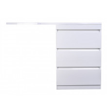 Тумба с раковиной Style Line Даллас 110 R (3 ящ.) Люкс Plus белая