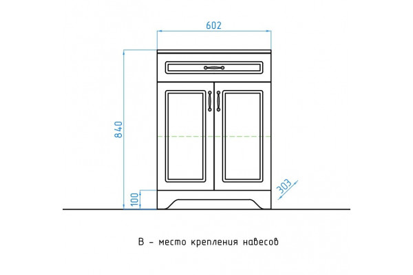 Комод Style Line Олеандр-2 60 Люкс белый