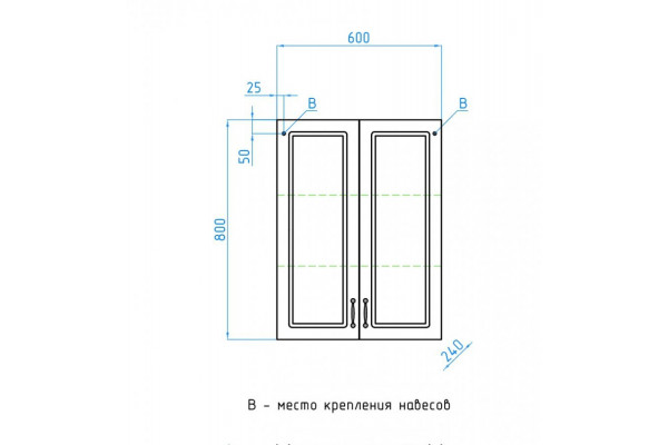 Подвесной шкаф Style Line Олеандр-2 60 рельеф пастель