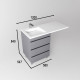 Тумба с раковиной Style Line Даллас ЛЕОН 120 L Люкс PLUS серый, 3 ящика