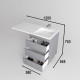 Тумба с раковиной Style Line Даллас ЛЕОН 120 R Люкс PLUS серая, 3 ящика